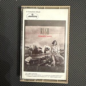 Vintage 80’s cassette tapes- RUSH - Permanent Waves Cassette Tape
